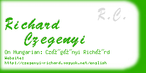 richard czegenyi business card